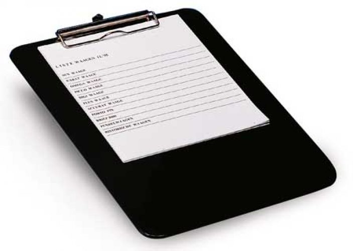 Käsikirjoitusalusta kanneton Wedo Clipboard A4 musta, hinta 4,31€