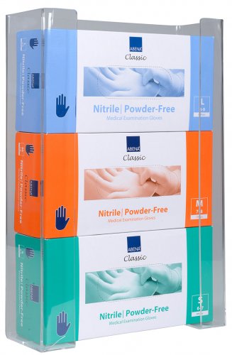 Käsineteline Abena 3:lle rasialle läpinäkyvä akryyli, hinta 58,26€