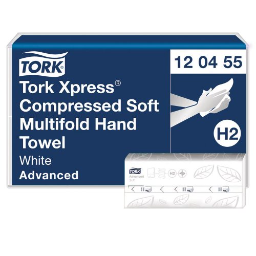 Käsipaperi Tork 120455 h2 xpress compressed soft m 2-krs 12kpl, hinta 79,68€