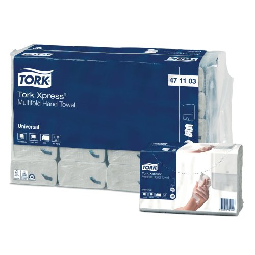 Käsipaperi Tork 471103 h2 xpress multifold 2-krs, 1 kpl=20 pakettia, hinta 62,53€