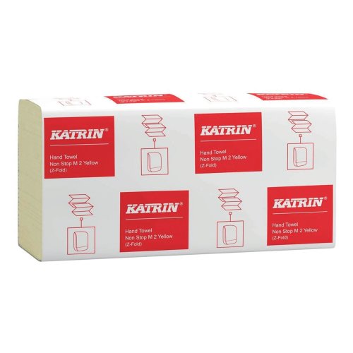 Käsipaperi Katrin 87242 non-stop m 2-krs z-taitto keltainen 21kpl, hinta 47,51€