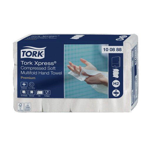 Käsipyyhe Tork 100888 xpress® compressed soft multifold h2 12kpl, hinta 94,71€