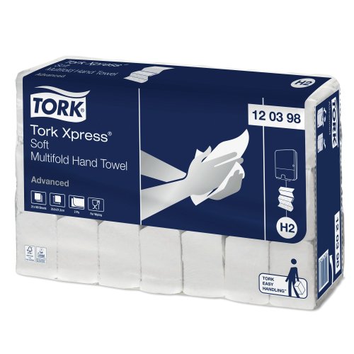 Käsipyyhe Tork 120398 h2 xpress® soft multifold 2-krs 21kpl, hinta 84,54€