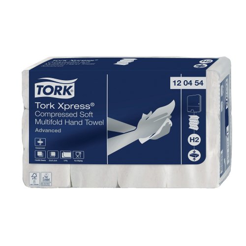 Käsipyyhe Tork 120454 xpress® compressed soft multifold h2 12kpl, hinta 93,29€
