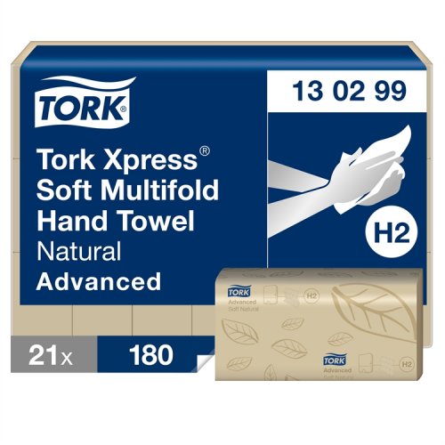 Käsipyyhe Tork Xpress Soft Natur Multifold H2 21 kpl 130299, hinta 60,41€