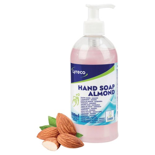 Käsisaippua Lyreco manteli 500ml, hinta 6,48€