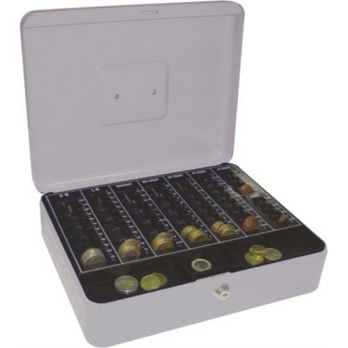 Kassalipas Q-CONNECT 300 x 240 x 90 mm hopea, hinta 26,60€