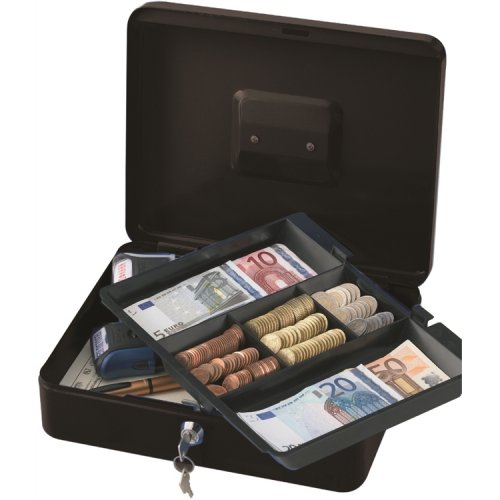 Kassalipas Q-CONNECT 330 x 235 x 90 mm musta, hinta 26,28€