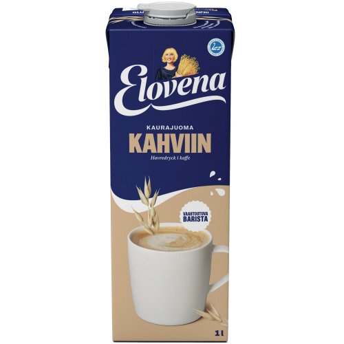 Kaurajuoma Elovena kahviin gluteeniton 1l uht, hinta 3,92€