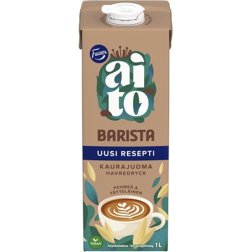 Kaurajuoma Fazer Aito Barista 1L, hinta 2,49€