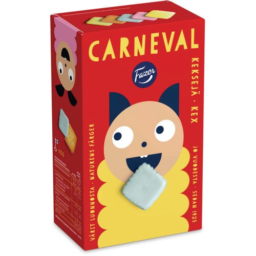 Keksi Fazer carneval 175g, hinta 5,12€