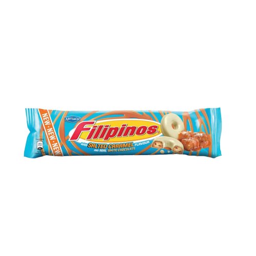 Keksi Filipinos suolainen kinuski valkosuklaalla 128g, hinta 3,85€