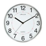 Kello Unilux Aria 30,5 cm metallinharmaa