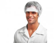 Kertakäyttöhattu SIR 30138 lipalla valkoinen 100 kpl