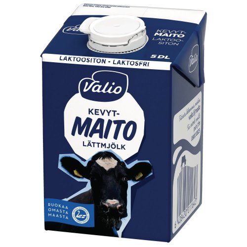 Kevytmaito Valio laktoositon uht 0,5l, hinta 1,89€