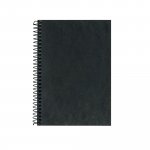 Kierrevihko a6/80 ruudutettu 7x7mm pahvikantinen musta