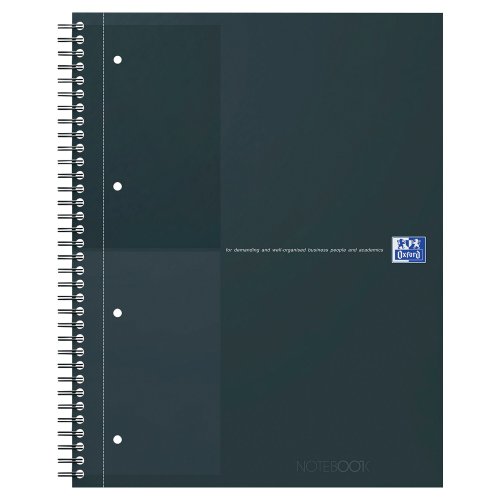 Kierrevihko Oxford intern a4+/80 viivoilla musta, hinta 11,33€