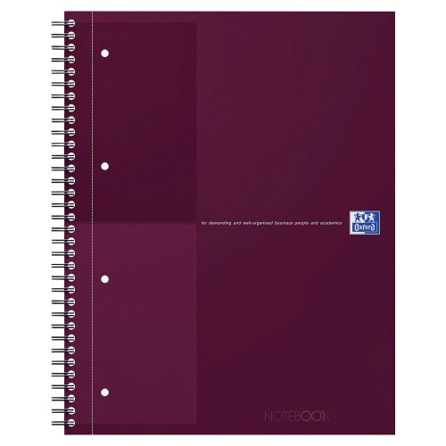 Kierrevihko Oxford intern a4+/80 viivoilla punainen, hinta 11,33€