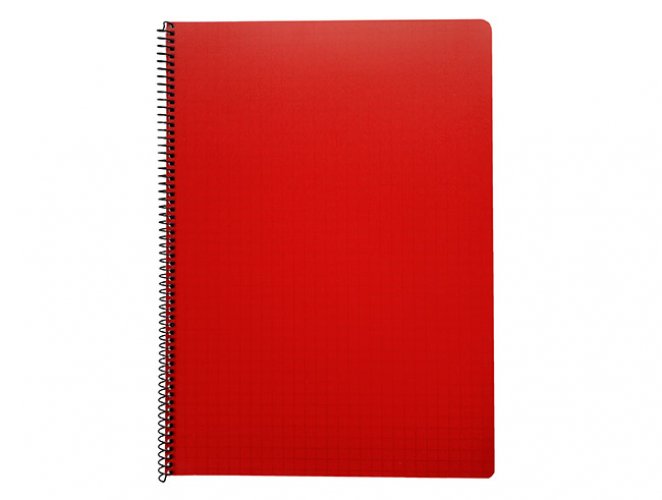 Kierrevihko Paperipiste A4/80 ruudutettu punainen, hinta 4,14€