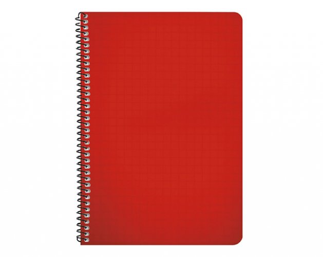 Kierrevihko Paperipiste A5/80 ruudutettu punainen, hinta 2,68€