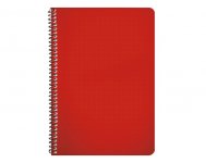 Kierrevihko Paperipiste A5/80 ruudutettu punainen