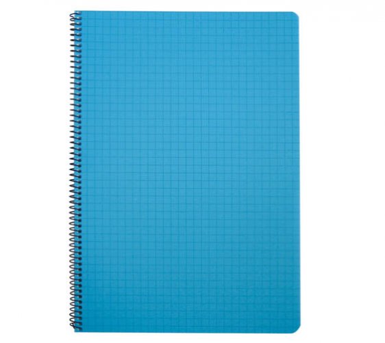 Kierrevihko Paperipiste muovikannet ruudut A4/80 turkoosi, hinta 4,14€