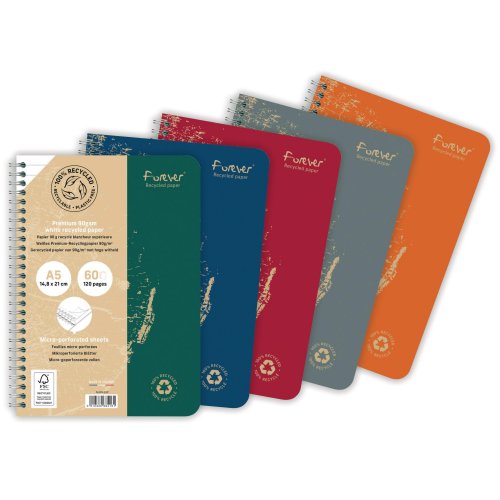 Kierrevihko Rhodia forever a5/60 viivoilla, värilajitelma, hinta 3,51€