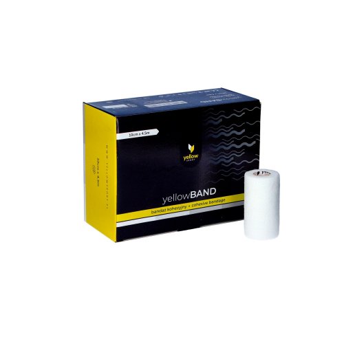 Kiinnittyvä Sidos Yellowband 10cmx4,5m valkoinen 12kpl, hinta 21,96€