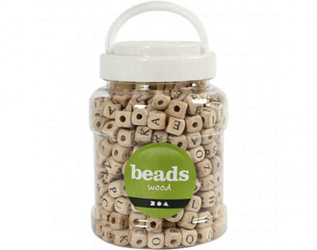 Kirjainhelmet Creativ Company 9 mm puunvärinen /400, hinta 14,09€