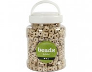 Kirjainhelmet Creativ Company 9 mm puunvärinen /400