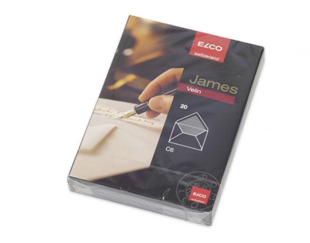 Kirjekuori ELCO James Velin C6 valkoinen /20, hinta 7,61€