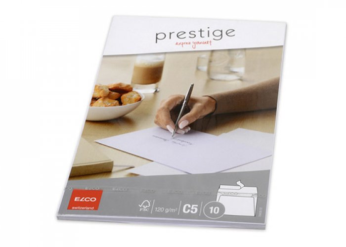 Kirjekuori ELCO Prestige C5 valkoinen /10, hinta 4,09€