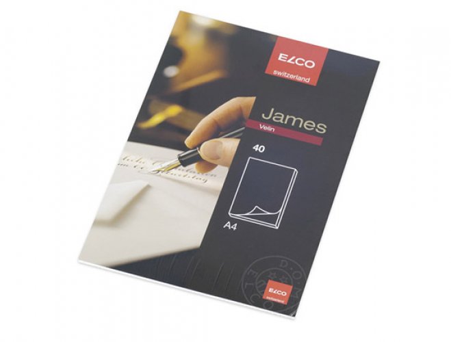 Kirjepaperilehtiö ELCO James Velin A4 valkoinen /40, hinta 10,38€