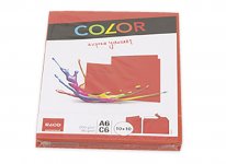 Kirjesetti ELCO Color kortti+kuori A6/C6 punainen /10