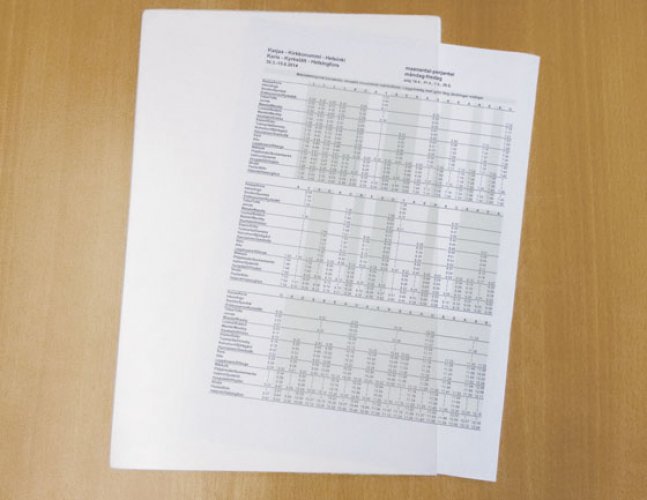 Kirjoitusalusta A4-taskulla 320 x 215 mm valkoinen, hinta 5,14€