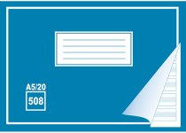 Kirjoitusvihko 508 A5/20 apuviivat