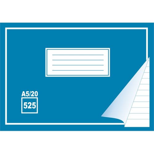 Kirjoitusvihko 525 A5/20 kaksoisviivat, hinta 0,25€