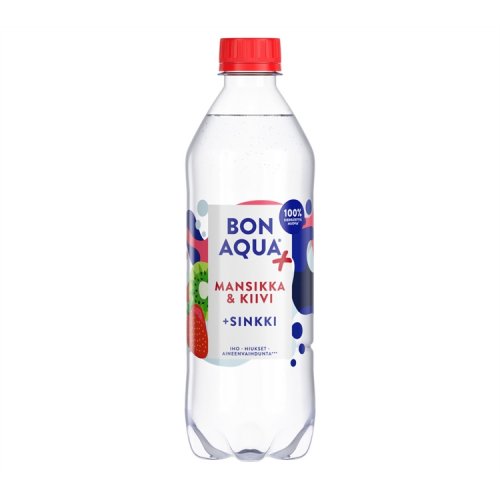Kivennäisvesi Bonaqua Vita mansikka-kiiwi 0,5L (ei sis pant), hinta 2,55€