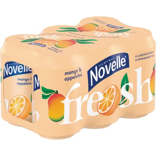Kivennäisvesi Hartwall novelle fresh mango-appelsiini 0,33l 6kpl, hinta 24,84€