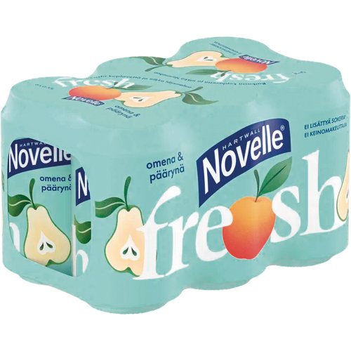 Kivennäisvesi Hartwall novelle fresh omena-päärynä 0,33l 6kpl, hinta 13,65€
