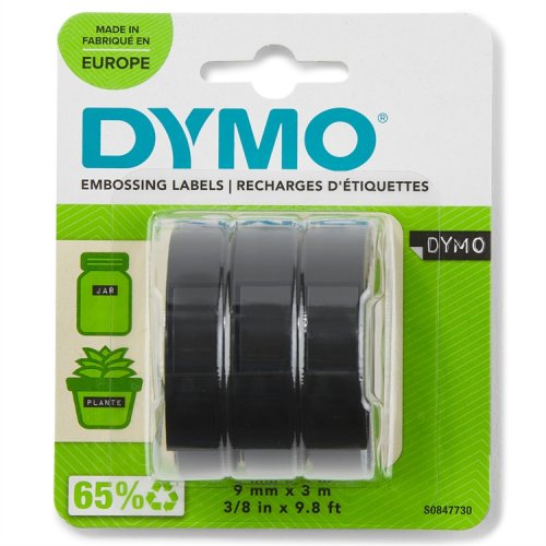 Kohokirjoitinteippi DYMO 9 mm x 3 m musta /3, hinta 7,51€