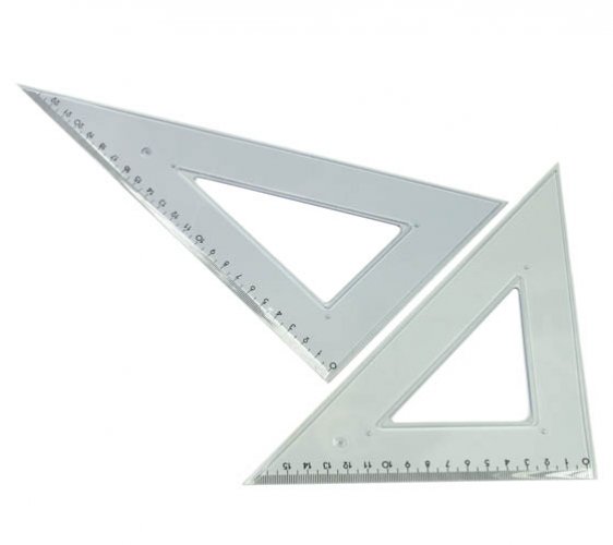 Kolmioviivain 30/60/90° 23 cm, hinta 0,48€