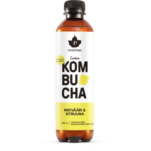 Kombucha Puhdistamo inkivääri-sitruuna 400 ml (ei sis. pant), hinta 2,55€
