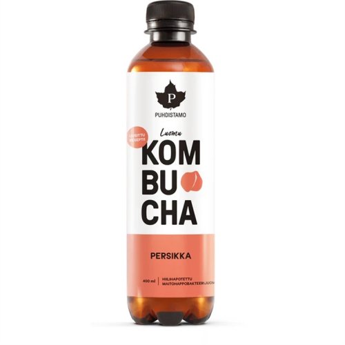 Kombucha Puhdistamo persikka 400 ml (ei sis.panttia), hinta 3,97€