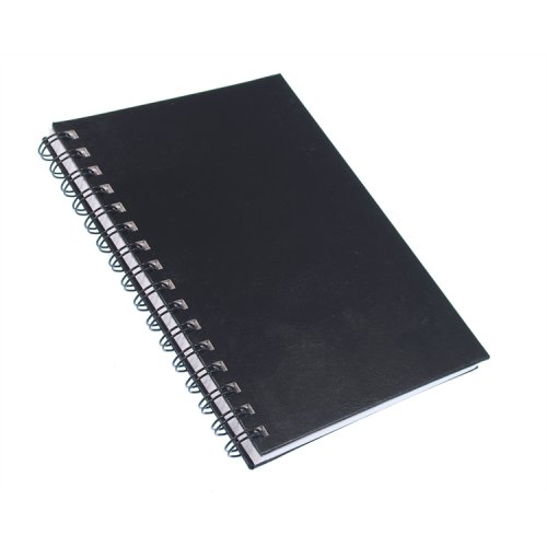 Konttorikirja A4 kierresidottu musta 160 sivua, hinta 12,84€