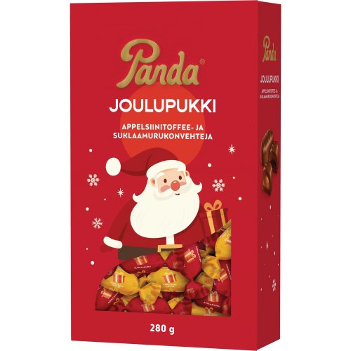 Konvehti Panda joulupukki 280g, hinta 9,66€
