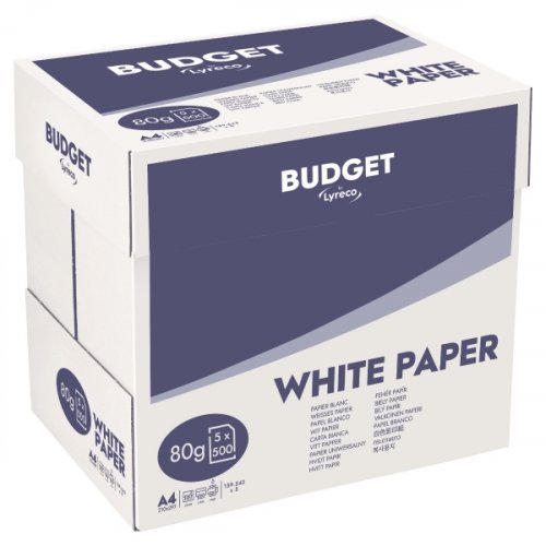 Kopiopaperi A4 valkoinen Lyreco budget 80g kopiopaperi laatikko 5 riisiä