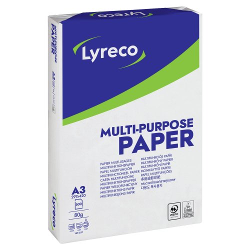 Kopiopaperi Lyreco multi a3 80g, hinta 17,54€