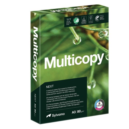 Kopiopaperi multicopy zerocarbon a3 80g 500kpl, hinta 20,81€
