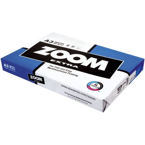 Kopiopaperi ZOOM Extra 80G A3/500, hinta 9,04€